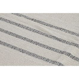 DKD Home Decor Alfombra Boho Blanco Gris Algodón Poliéster Flecos 230 x 160 cm (2 Unidades)