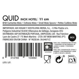 Caja 12 Cucharas Moka Acero Inox Inox Hotel Quid 11 cm-1 mm