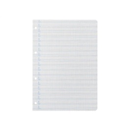 Liderpapel Recambio A4 Pautado Guía 100 Hojas 75gr Cuadriculado Pautado 4mm Con Margen 4 Taladros