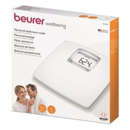 Beurer Báscula PS-25 Digital Blanca XXL Pantalla LCD Retroiluminada Extra Grande Fácil Lectura Inicio Rápido Automático