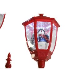 DKD Home Decor Farola de Navidad Tradicional Roja con Movimiento Musical, 225 cm Alto x 60 cm Largo x 70 cm Ancho, Iluminación LED