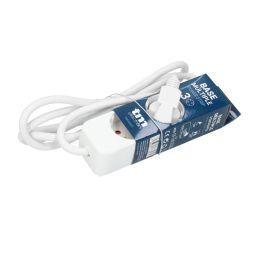 Regleta Enchufes 3 Tomas sin Interruptor TM Electron TMUAD503 Blanco 3680 W (1,5 m)