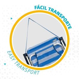 Silla playa aluminio plegalbe fija rayas mar 44x35x72 cm Silla playa aluminio plegalbe fija rayas mar 44x35x72 cm