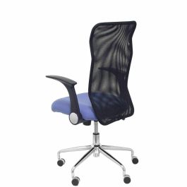 Piqueras y Crespo Silla de Oficina Minaya Giratoria, Mecanismo Basculante, Brazos Regulables, Respaldo de Malla Negro, Asiento 3D Azul Claro Piqueras y Crespo Silla de Oficina Minaya Giratoria, Mecanismo Basculante, Brazos Regulables, Respaldo de Malla Negro, Asiento 3D Azul Claro