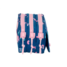 Safta Estuche Portatodo Triple Blackfit8 Mariposas 100x215x80 mm