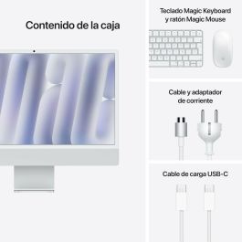 Apple MWUC3Y/A iMac 24" Retina 4.5K M4 8-Core CPU 16GB RAM 256GB SSD 8-Core GPU Plata Todo en Uno con Apple Intelligence Apple MWUC3Y/A iMac 24" Retina 4.5K M4 8-Core CPU 16GB RAM 256GB SSD 8-Core GPU Plata Todo en Uno con Apple Intelligence