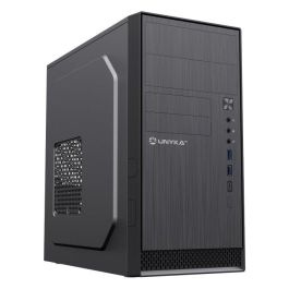 Unykach Aero C12 Caja PC Micro ATX Negra, USB 3.2, USB-C, Acero, ABS, Aluminio Cepillado