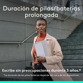 Teclado Bluetooth Logitech 920-013011 Qwerty Español Gris Blanco/Gris