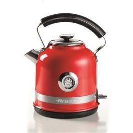 Ariete 2854/00 Hervidor Eléctrico Moderna Rojo 1.7 Litros Acero Inoxidable Termómetro Apagado Automático Diseño Elegante Objeto de Cocina