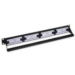 AISENS PATCH PANEL DE 24 PUERTOS RJ45 CAT6 UTP 19"1U DUAL IDC CON GESTION DE CABLES NEG