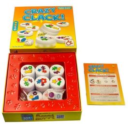 Mercurio Juego Crazy Clack | Juego de Mesa Magnético para Combinar Símbolos y Colores | 36 Discos y 2 Dados | Edad +4 Años Mercurio Juego Crazy Clack | Juego de Mesa Magnético para Combinar Símbolos y Colores | 36 Discos y 2 Dados | Edad +4 Años