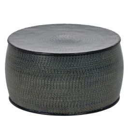 Mesa auxiliar 66 x 66 x 34,5 cm Negro Aluminio (3 Unidades)