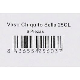 Set de 6 vasos Chiquito Sella 250 ml Dkristal - Inde (8 Cajas) Set de 6 vasos Chiquito Sella 250 ml Dkristal - Inde (8 Cajas)