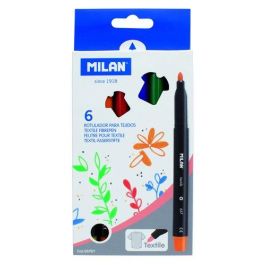 Milán Rotuladores para pintar sobre tejidos, Caja 6 rotuladores punta redonda, Colores surtidos Precio: 5.68999959. SKU: S7906436