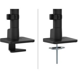 Neomounts DS65S-950BL2 Soporte de Mesa para 2 Monitores de 24-34" (61-86cm) hasta 11kg, Resorte de Gas, Pinza/Atornillado, Negro