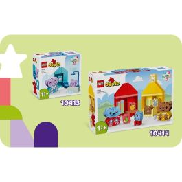 LEGO 10414 DUPLO My First: Mis Rituales Diarios - Hora de Comer y Dormir, Juguete Social con 4 Figuras de Animales