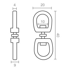 Edm Anilla giratoria AP12 Acero Niquelado 10 mm 3/8" 2 unidades