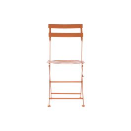 DKD Home Decor Mesa Terraza y Jardín Balcony Coral Metal Plegable Balcón Set de 3 Piezas 60 x 75 x 60 cm