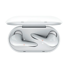 Trust Auricular Inalámbrico Bluetooth Nika con Estuche de Carga, Blanco, 16 Horas de Reproducción, Llamadas y Asistente de Voz