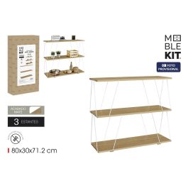 Moblekit Estantería 3 Niveles Metal-Madera White 80x30x71.2 cm Inde Precio: 53.78999945. SKU: B1H23WHWNG