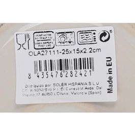 Fuente Ovalada Olaf Nordic Brillo 25x15x2.2 cm - Inde (18 Unidades) Fuente Ovalada Olaf Nordic Brillo 25x15x2.2 cm - Inde (18 Unidades)