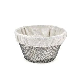 Cesta Pan Metal Redonda con Forro 18 cm My Bar - Inde (24 Unidades) Cesta Pan Metal Redonda con Forro 18 cm My Bar - Inde (24 Unidades)