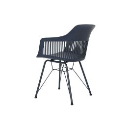 DKD Home Decor Silla Shenglong 3 Scandi Urban Azul Marino 57 x 80.5 x 57 cm PP Metal