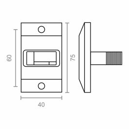 Edm Guía cinta oscilante con muelle PR28, poliamida blanco, 75 x 40 mm Edm Guía cinta oscilante con muelle PR28, poliamida blanco, 75 x 40 mm