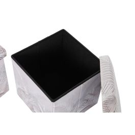 Caja Plegable Tropical DKD Home Decor Gris 34 x 34 x 34 cm (2 Unidades) Caja Plegable Tropical DKD Home Decor Gris 34 x 34 x 34 cm (2 Unidades)