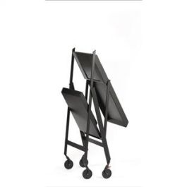 Alessi RS11 B Plico Carrito Plegable Acero y Resina Negro