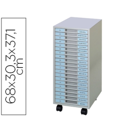 Clen Archivador Metálico 20 Bandejas Plástico 680x303x371 mm Gris Claro Precio: 183.50000053. SKU: B12XMGFV32