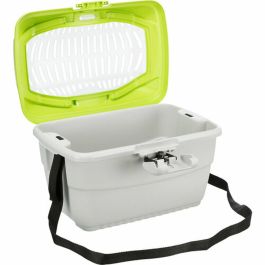 Trixie Caja de transporte Mini-Capri de plástico para roedores, 40x22x30 cm, gris/azul, con ventilación y asas