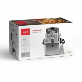 Livoo DOC216 Freidora 3 L 2000W con Depósito Acero Inoxidable Extraíble, Cesta Freír Extraíble y Termostato Regulable Livoo DOC216 Freidora 3 L 2000W con Depósito Acero Inoxidable Extraíble, Cesta Freír Extraíble y Termostato Regulable