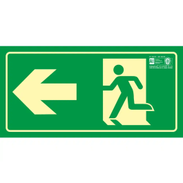 Syssa Señal de Salida de Emergencia Pictograma Flecha Izquierda PVC Fotoluminiscente 320x160 mm Precio: 2.8900003. SKU: B16WYGST6M