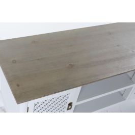 DKD Home Decor Mueble TV Tradicional Arabe white Blanco Marron Claro 120 x 45 x 58 cm