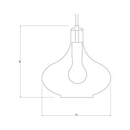 Atsugicho SKD-P80050 Lámpara Colgante de Cristal y Metal, Diseño Clásico Años 20, Esférica con Relieves Azulados, Compatible LED E27