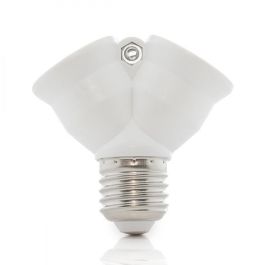 Adaptador de Casquillo E27 a 2x E27 para Doble Bombilla Precio: 1.49999949. SKU: B14M7CHC26
