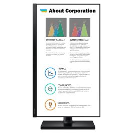 Samsung F24T450FZU Monitor 24" Full HD IPS 5ms 2xHDMI DisplayPort VESA Pivot Altavoces Negro