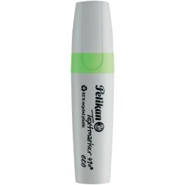 Pelikan Marcador Textmarker 490 eco Verde Neón, Punta Cincel, 1-5mm, Tinta Base Agua, Plástico Reciclado, 1 ud.