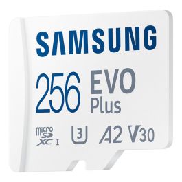 Samsung Tarjeta Memoria MicroSDXC EVO PLUS 256GB Clase 10 U3 V30 A2 UHS-I Lectura 130 MB/s para Móvil Tablet