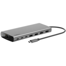 Belkin INC015BTSGY-CZ Hub USB-C 8-en-1 con Power Delivery 100W, HDMI 4K y Ethernet Gigabit, Aluminio