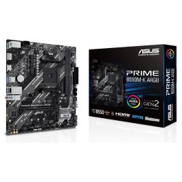Asus PRIME B550M-K Placa Base micro-ATX con Socket AM4, Chipset AMD B550, Compatible con Ryzen 5000/3000, DDR4, PCIe 4.0, M.2, HDMI, DisplayPort, USB 3.2, Aura Sync RGB Precio: 115.59000046. SKU: B1F9SHNY5Z