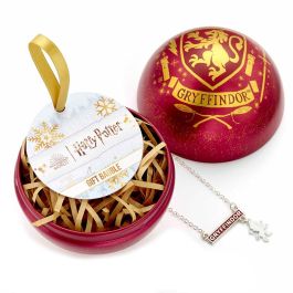 THE CARAT SHOP Colgante Gryffindor y Bola de Navidad Harry Potter - Aleación de cinc, Collar 40cm, Bola 8.5cm