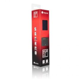 NGS KILIMBLACK Alfombrilla de ratón de tela y goma de 250 x 210 mm, antideslizante, superficie optimizada para gaming y diseño