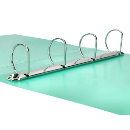 Liderpapel Carpeta 4 Anillas 40 mm DIN A4 Polipropileno Verde Manzana Opaco