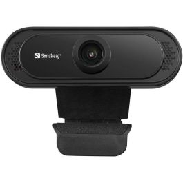 Sandberg Webcam USB 1080P Saver Full HD con Micrófono Estéreo Integrado y Abrazadera para Portátil, Plug & Play para Videoconferencias
