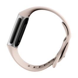 Fitbit Charge 6 Porcelain, Pulsera de Actividad con GPS y NFC, Pantalla AMOLED, Resistente al Agua, Color Beige y Plata