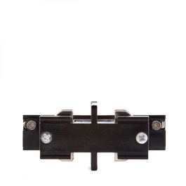 Conector Recto Carril Trifásico Negro