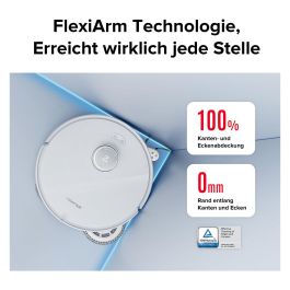 Roborock Qrevo Curv 5A1 Robot Aspirador y Fregador con Estación Base Multifunción Sin Bolsa, Color Negro y Blanco