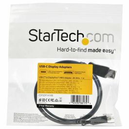 Adaptador USB C a DisplayPort Startech CDP2DP141MB Negro 1 m Adaptador USB C a DisplayPort Startech CDP2DP141MB Negro 1 m